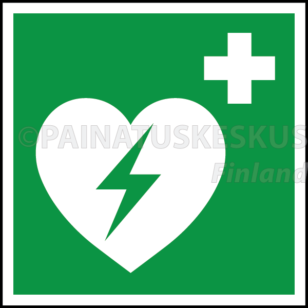 Defibrillaattori ensiapumerkki