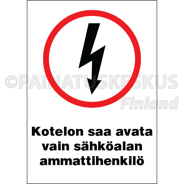 Kotelon saa avata -sähköalan merkki