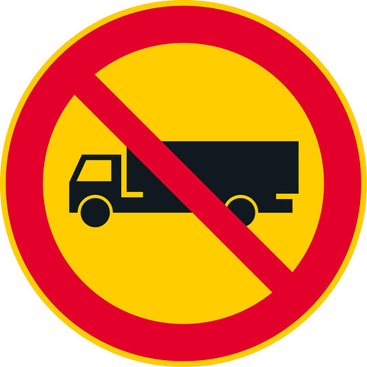 Kuorma-autolla ajo kielletty liikennemerkki
