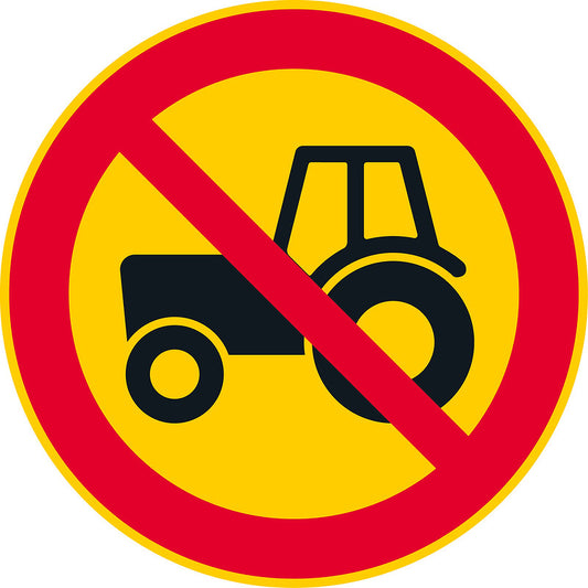 Traktorilla ajo kielletty liikennemerkki