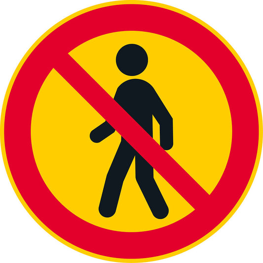 Jalankulku kielletty liikennemerkki