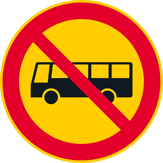 Linja-autolla ajo kielletty liikennemerkki
