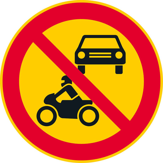 Ajoneuvolla-ajo kielletty liikennemerkki