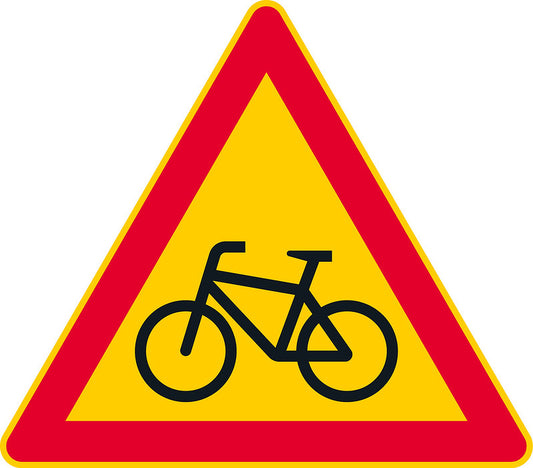 Pyöräilijöitä liikennemerkki