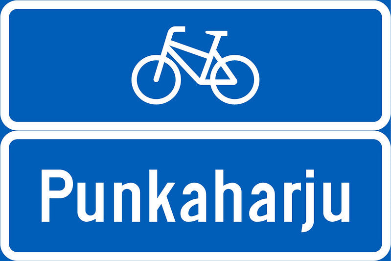 Pyöräilyn paikannimi liikennemerkki