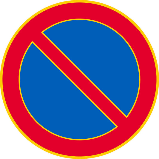 Pysäköinti kielletty liikennemerkki