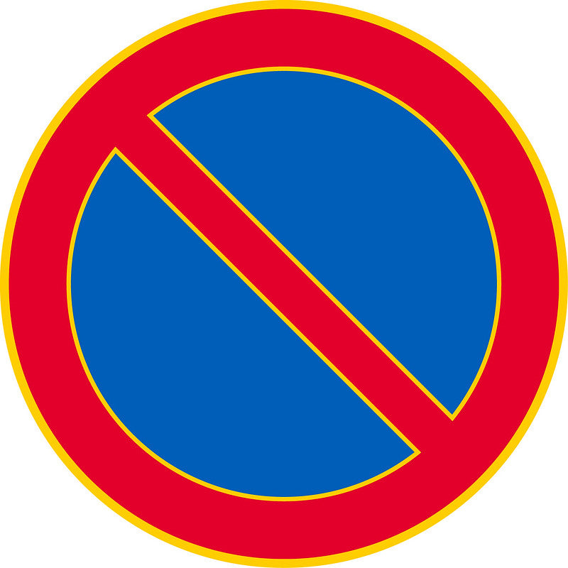 Pysäköinti kielletty liikennemerkki