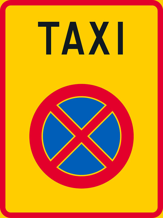 Taksin pysähtymispaikka liikennemerkki