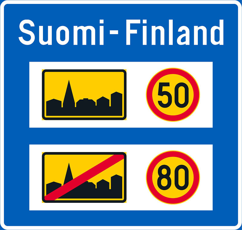 Yleinen nopeusrajoitus liikennemerkki