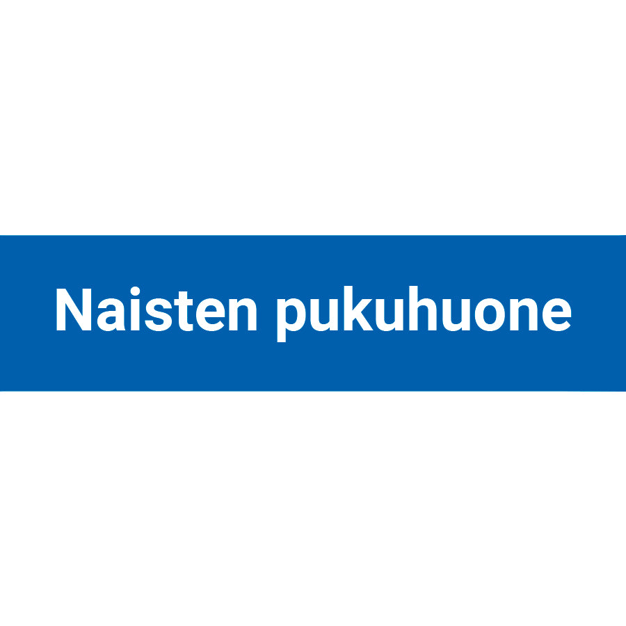 Naisten pukuhuone kyltti