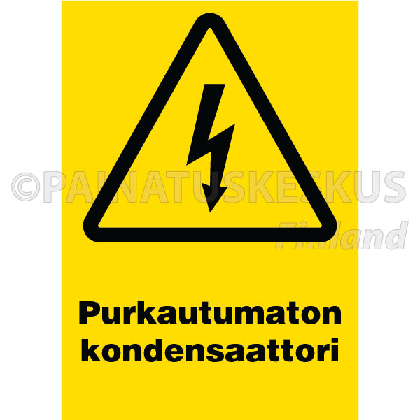 Purkautumaton kondensaattori -sähköalan merkki