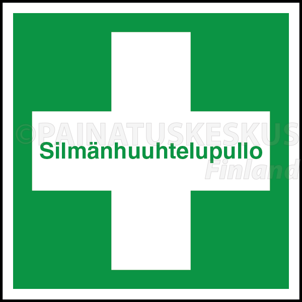 Silmähuuhtelupullo ensiapumerkki