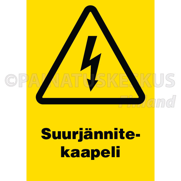 Suurjännitekaapeli sähköalan merkki