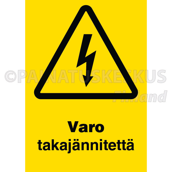 Varo takajännitettä -sähköalan merkki