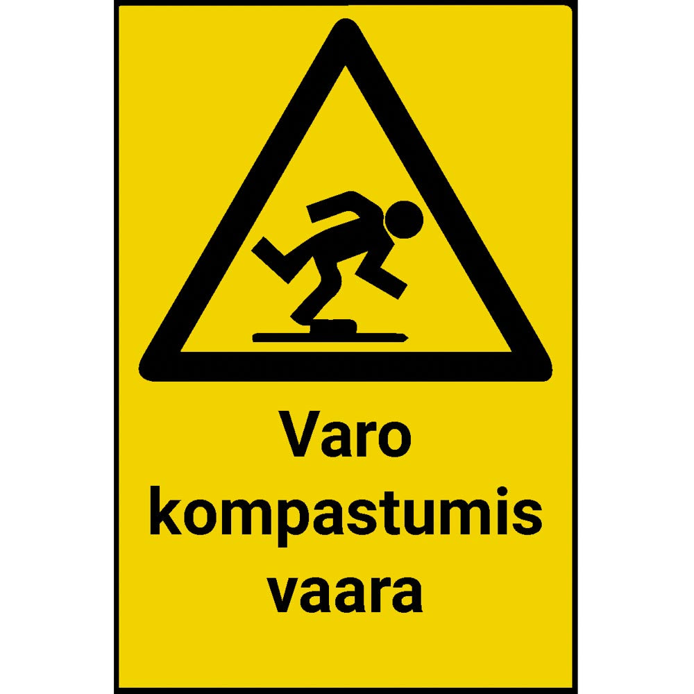 Varo kompastumisvaara kyltti
