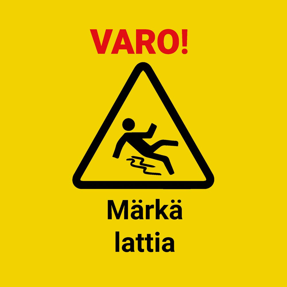 Varo märkä lattia kyltti