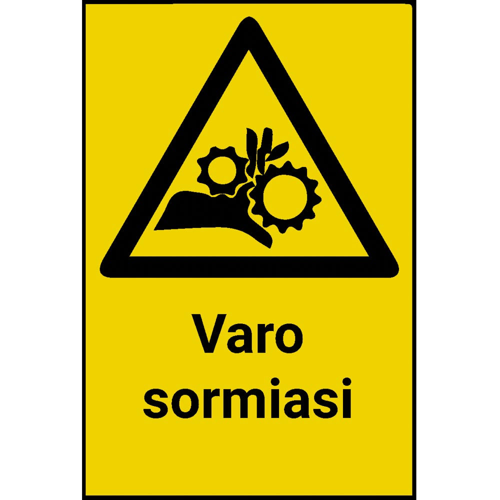 Varo sormiasi kyltti