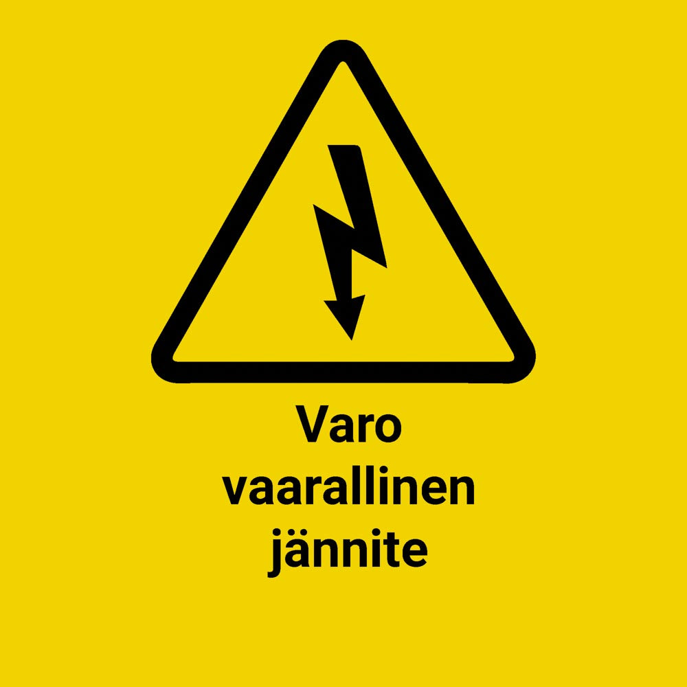 Varo vaarallinen jännite kyltti