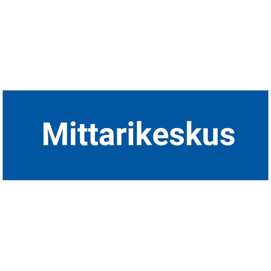 Mittarikeskus kyltti