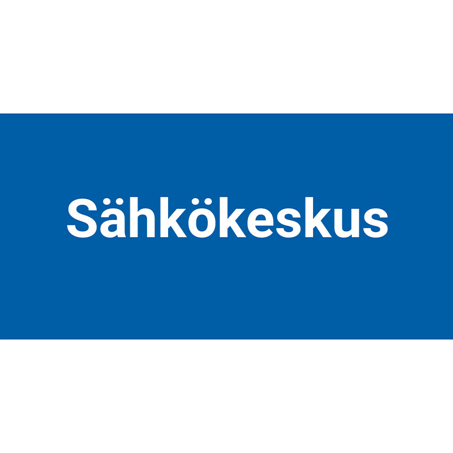 Sähkökeskus kyltti