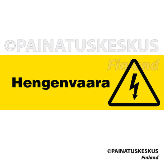 Hengenvaara -sähköalan merkki