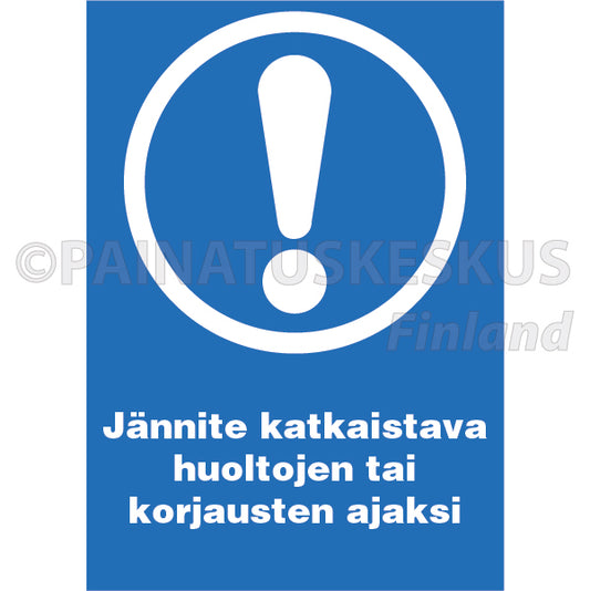 Jännite katkaistava -sähköalan merkki