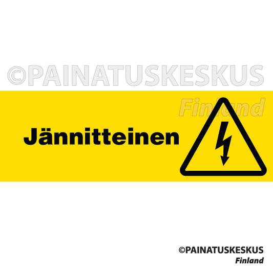 Jännitteinen -sähköalan merkki