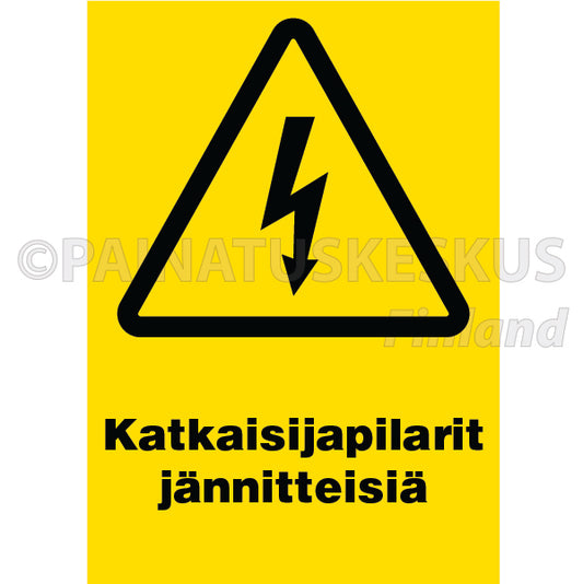 Katkaisijapilarit jännitteisiä -sähköalan merkki