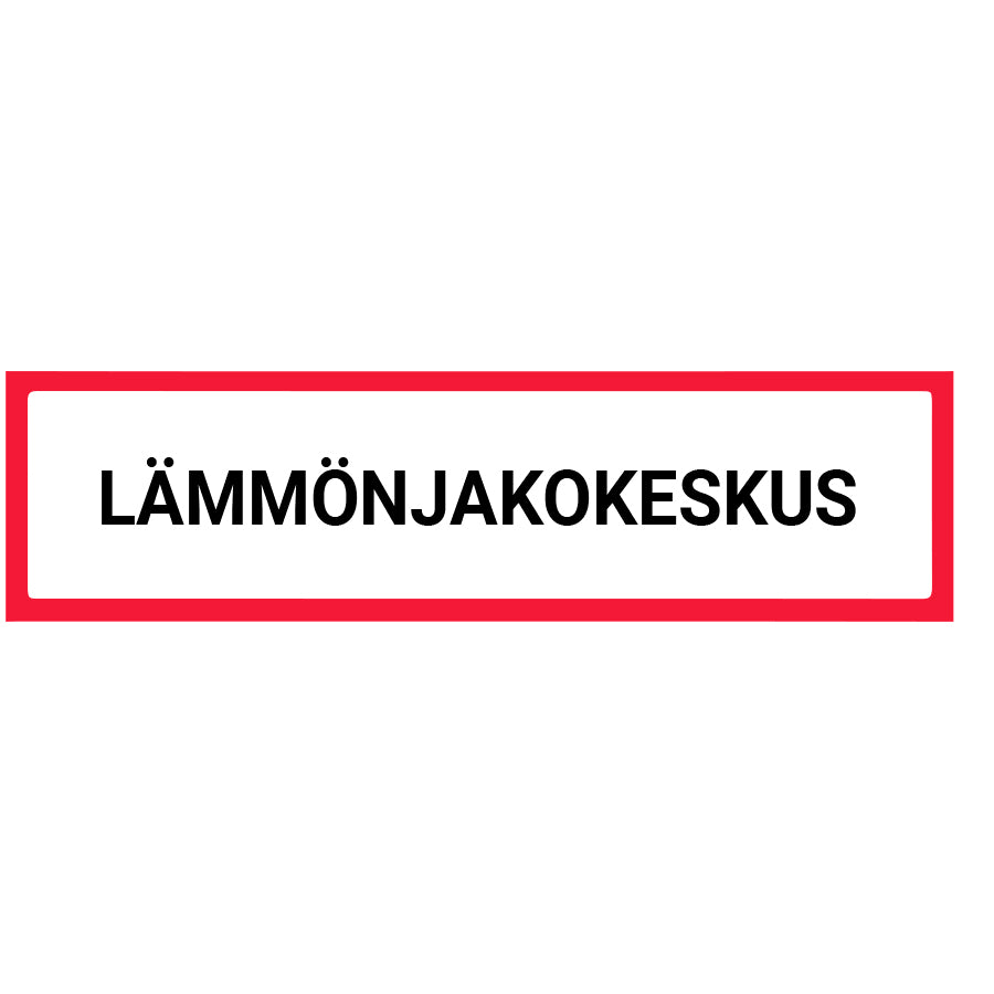 Lämmönjakokeskus kyltti