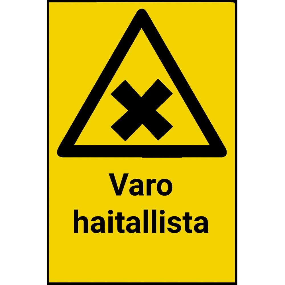 Varo haitallista kyltti