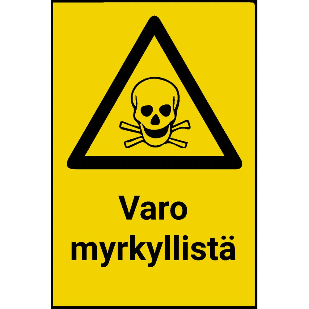 Varo myrkyllistä kyltti