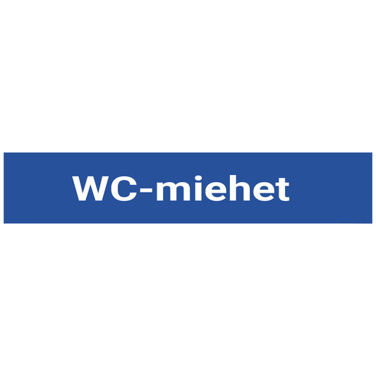 WC-miehet kyltti